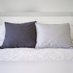 Double sided gray/light gray pillow cases